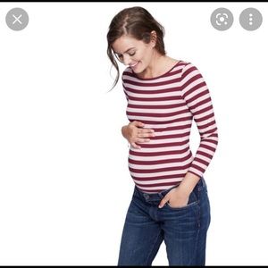 Hatch x Jcrew Striped Maternity Shirt